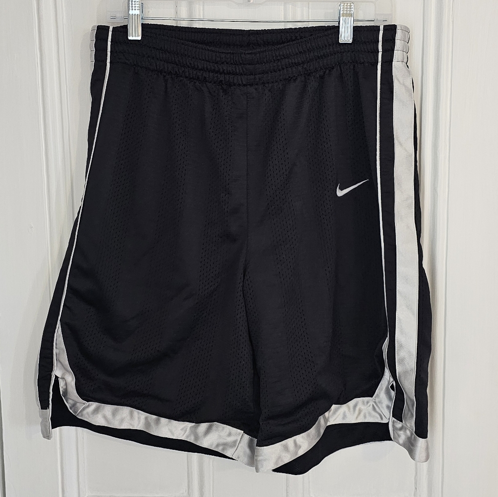 Nike Men's Large Lined Basketball Shorts Long Active Athletic Black Performance